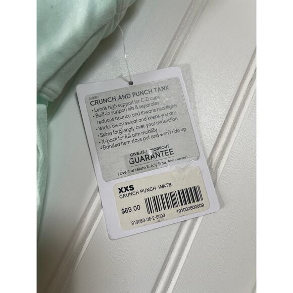 NWT Athleta Crunch & Punch Mint Green Activewear Tank Size Women XXS Girls 10/12 - Picture 2 of 11